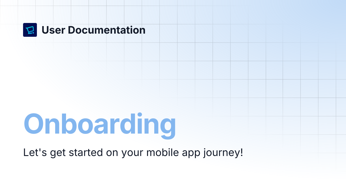 Onboarding | User Documentation
