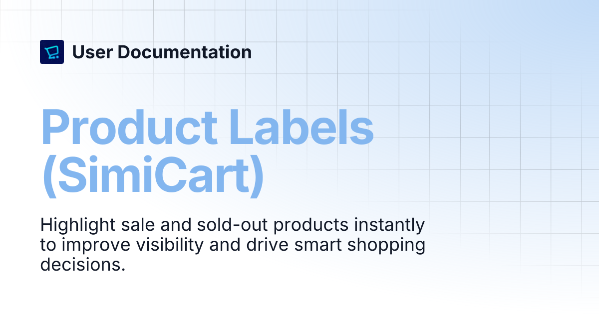 Product Labels (SimiCart) | User Documentation